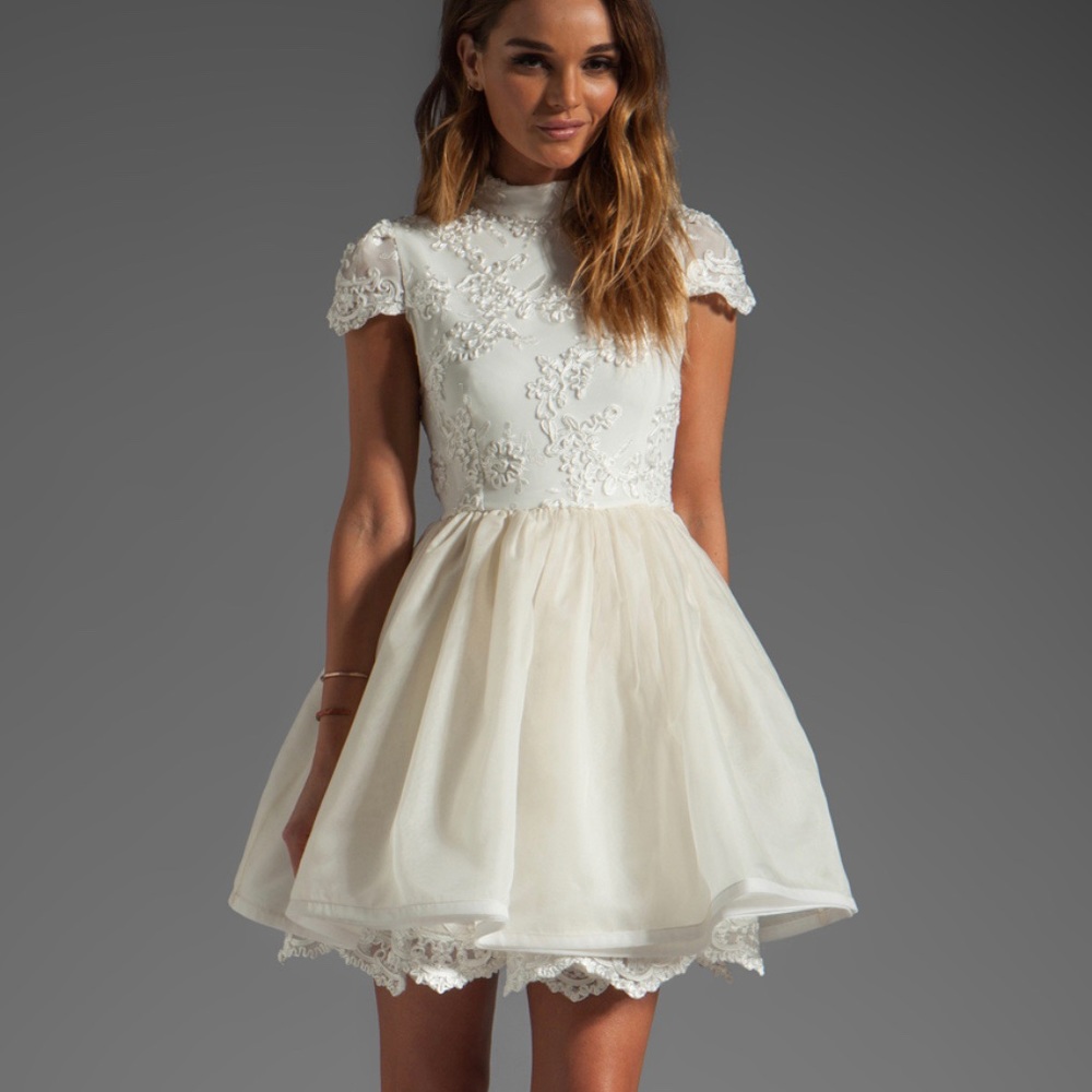 Alice + Olivia Fyona Lace Bodice Dress Size 2 RARE